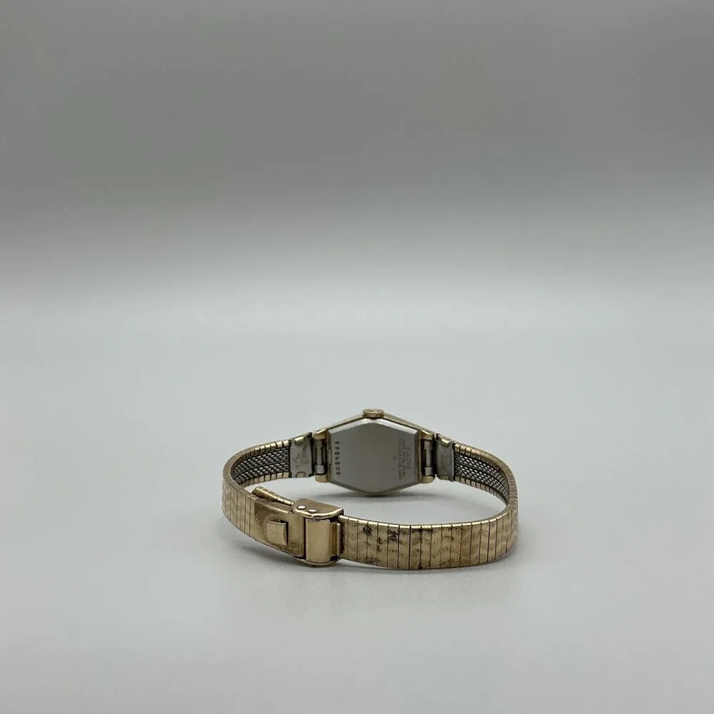 Vintage Bulova Womens Watch 18mm Red Dial Gold Tone 1976 Manual Wind 6.25